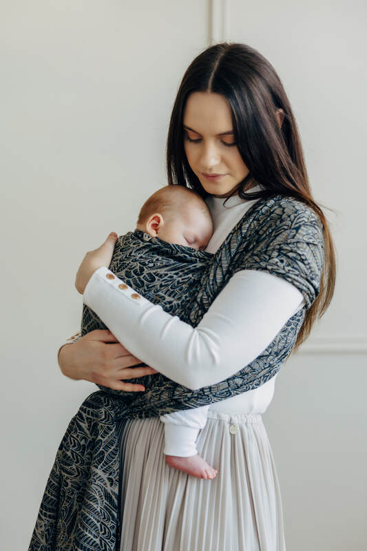 Fascia portabebè, tessitura Jacquard (100% cotone) - WILD SOUL - COCOON - taglia XS #babywearing