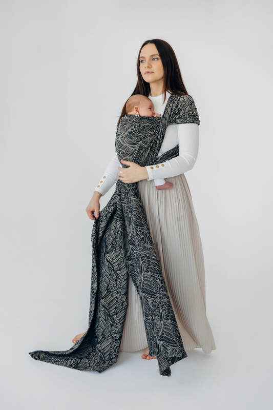 Fascia portabebè, tessitura Jacquard (100% cotone) - WILD SOUL - COCOON - taglia XS #babywearing