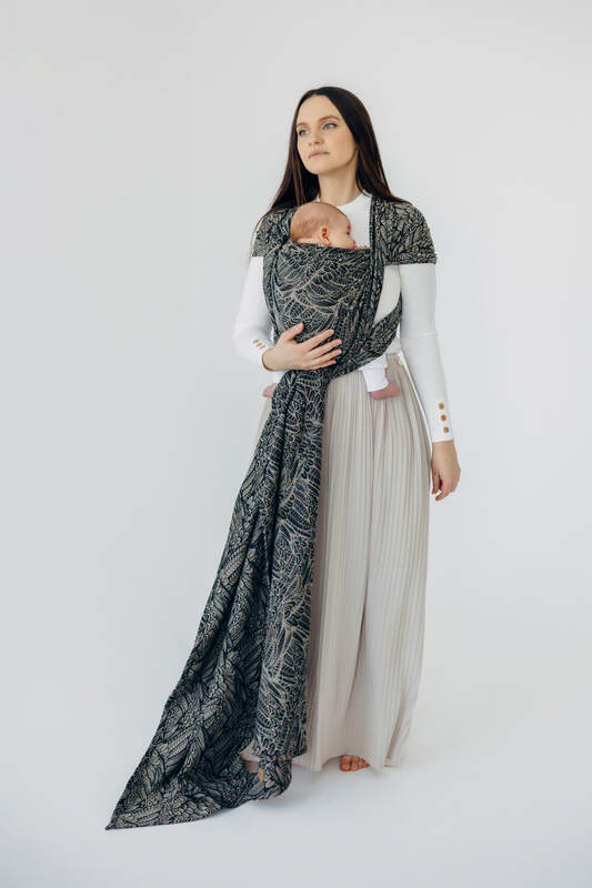 Fascia portabebè, tessitura Jacquard (100% cotone) - WILD SOUL - COCOON - taglia XS #babywearing