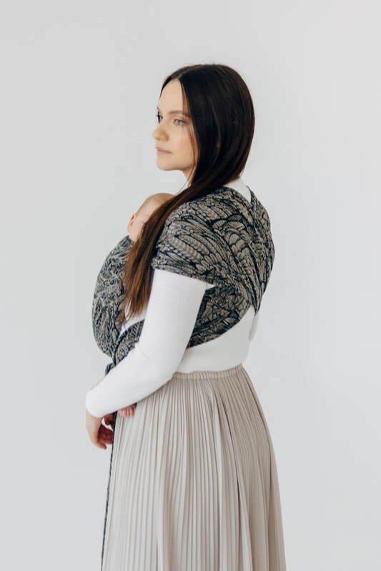 Fascia portabebè, tessitura Jacquard (100% cotone) - WILD SOUL - COCOON - taglia XS #babywearing