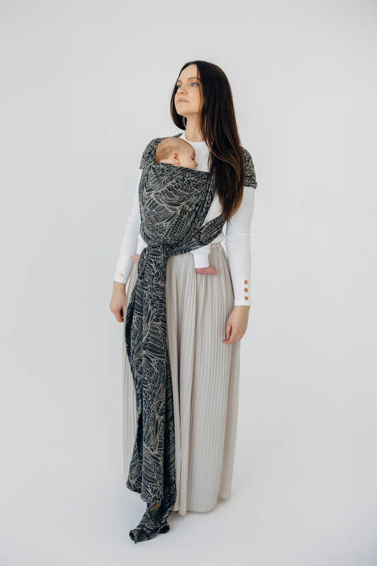 Fascia portabebè, tessitura Jacquard (100% cotone) - WILD SOUL - COCOON - taglia XS #babywearing