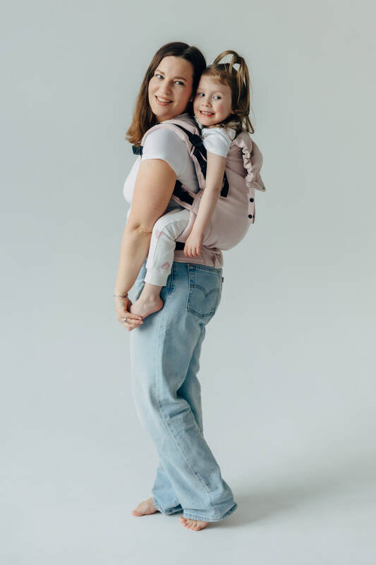 LennyPreschool Tragehilfe, Größe Preschool, Kreuzköper-Bindung, (50% Baumwolle, 50% Bambus Viskose) - MARSHMALLOW #babywearing