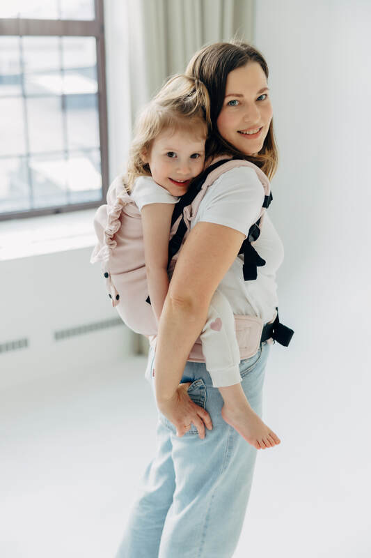 LennyPreschool Tragehilfe, Größe Preschool, Kreuzköper-Bindung, (50% Baumwolle, 50% Bambus Viskose) - MARSHMALLOW #babywearing