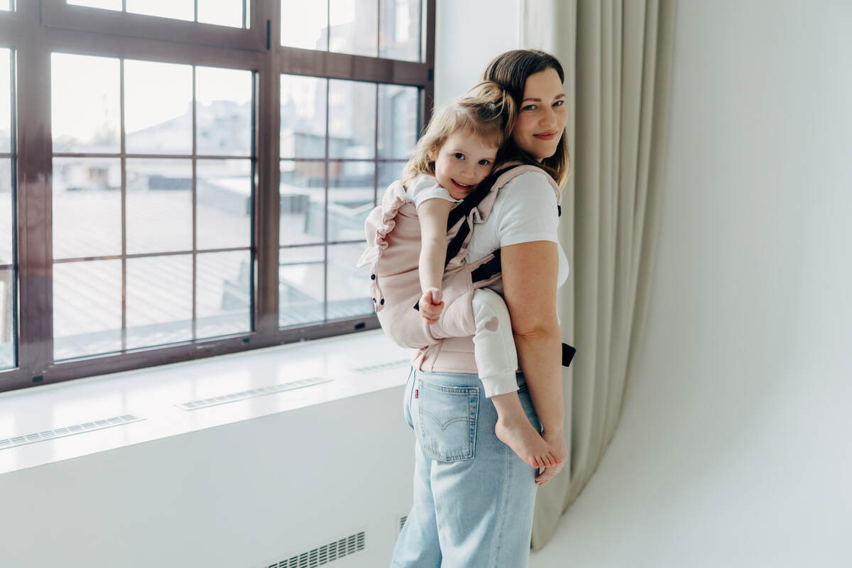 LennyPreschool Tragehilfe, Größe Preschool, Kreuzköper-Bindung, (50% Baumwolle, 50% Bambus Viskose) - MARSHMALLOW #babywearing