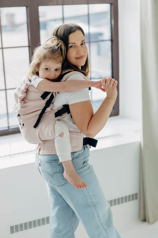 LennyPreschool Tragehilfe, Größe Preschool, Kreuzköper-Bindung, (50% Baumwolle, 50% Bambus Viskose) - MARSHMALLOW #babywearing