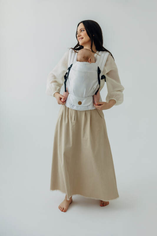 LennyLight Carrier, Standard Size, jacquard weave, 100% bamboo viscose - VIRIDIFLORA  - MILKY WAY #babywearing