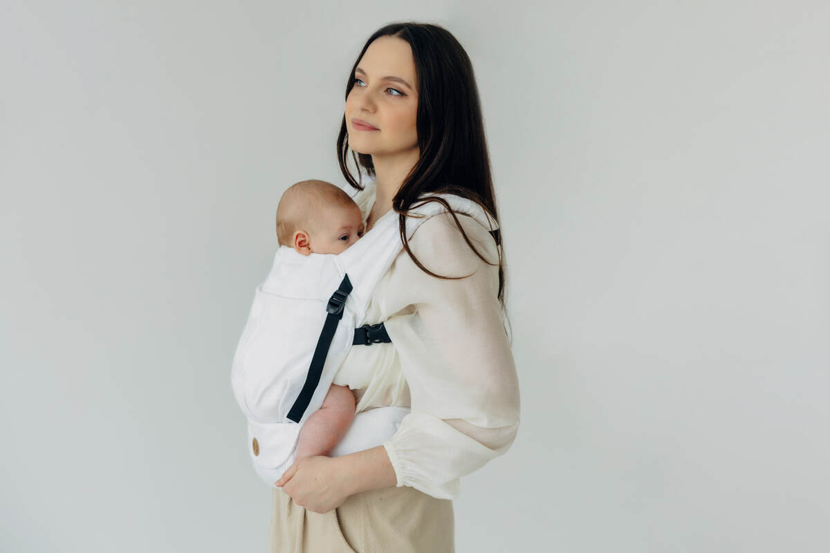 LennyLight Carrier, Standard Size, jacquard weave, 100% bamboo viscose - VIRIDIFLORA  - MILKY WAY #babywearing