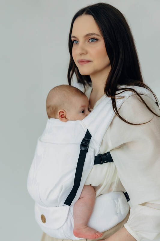 LennyLight Carrier, Standard Size, jacquard weave, 100% bamboo viscose - VIRIDIFLORA  - MILKY WAY #babywearing