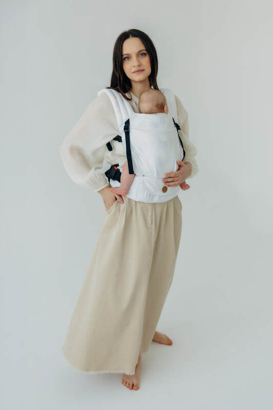 LennyLight Carrier, Standard Size, jacquard weave, 100% bamboo viscose - VIRIDIFLORA  - MILKY WAY #babywearing