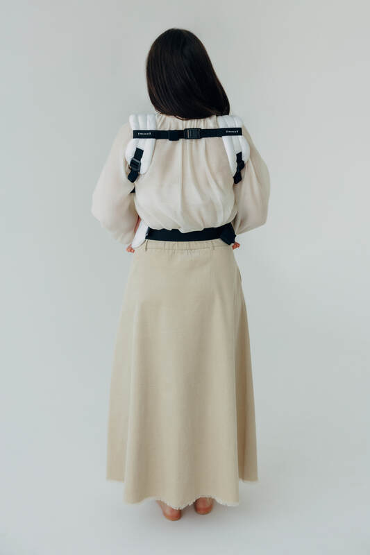 LennyLight Carrier, Standard Size, jacquard weave, 100% bamboo viscose - VIRIDIFLORA  - MILKY WAY #babywearing