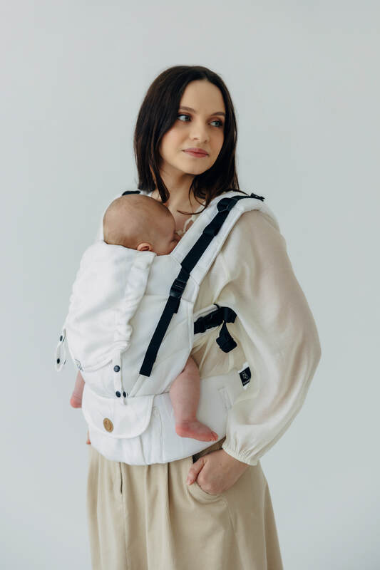 LennyUpGrade PRO Carrier, Standard Size, jacquard weave, 100% bamboo viscose - VIRIDIFLORA  - MILKY WAY #babywearing