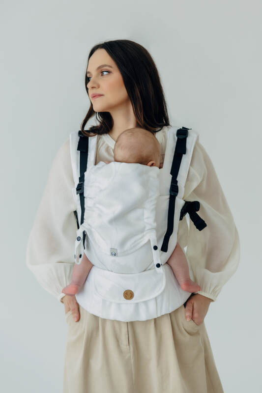 LennyUpGrade PRO Carrier, Standard Size, jacquard weave, 100% bamboo viscose - VIRIDIFLORA  - MILKY WAY #babywearing