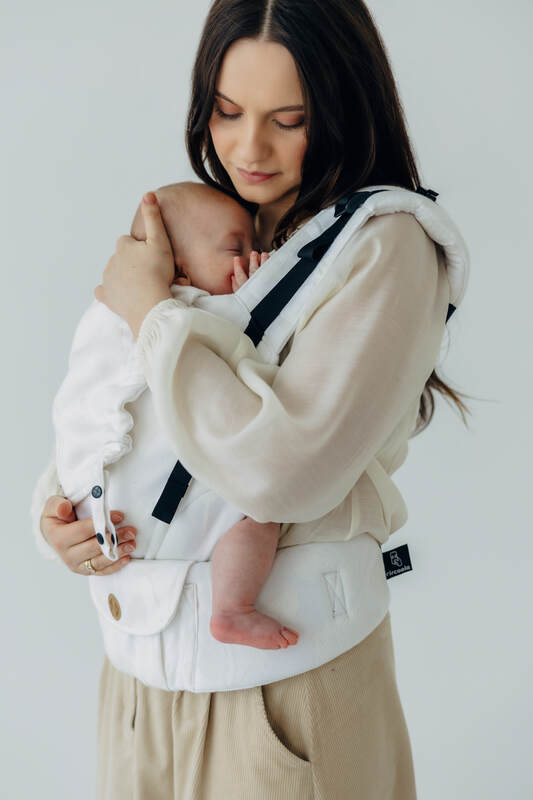 LennyUpGrade PRO Carrier, Standard Size, jacquard weave, 100% bamboo viscose - VIRIDIFLORA  - MILKY WAY #babywearing