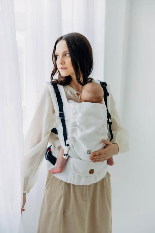 LennyUpGrade PRO Carrier, Standard Size, jacquard weave, 100% bamboo viscose - VIRIDIFLORA  - MILKY WAY #babywearing