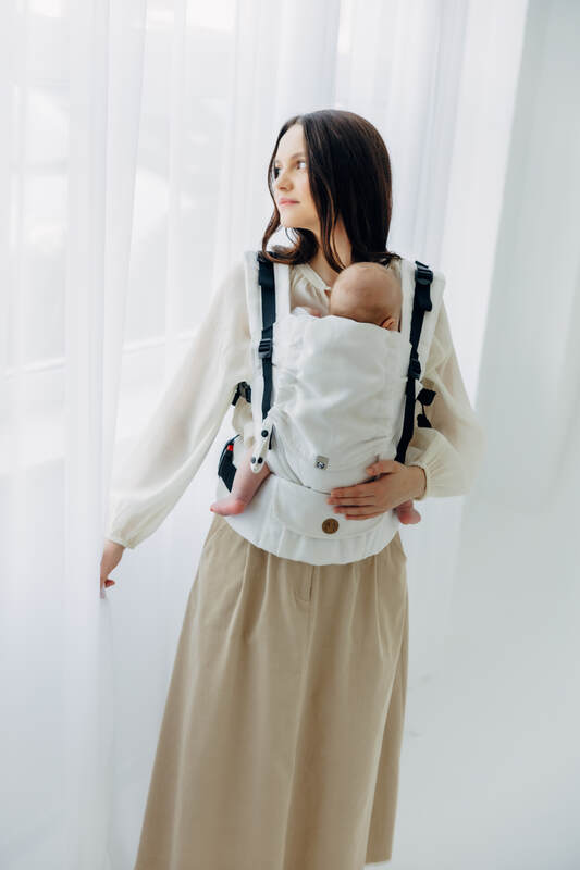 LennyUpGrade PRO Carrier, Standard Size, jacquard weave, 100% bamboo viscose - VIRIDIFLORA  - MILKY WAY #babywearing