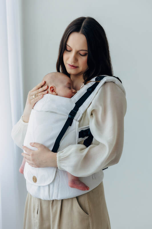 LennyUpGrade PRO Carrier, Standard Size, jacquard weave, 100% bamboo viscose - VIRIDIFLORA  - MILKY WAY #babywearing