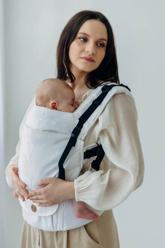 LennyUpGrade PRO Carrier, Standard Size, jacquard weave, 100% bamboo viscose - VIRIDIFLORA  - MILKY WAY #babywearing