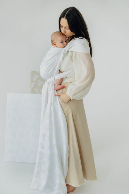 Vævet bæresele, Størrelse Størrelse 4 (XS - 3,6 m), VIRIDIFLORA  - MILKY WAY #babywearing