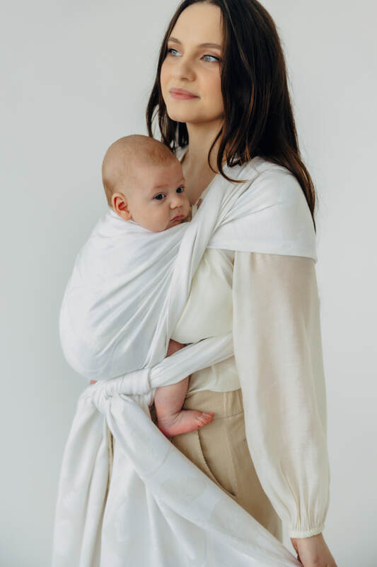 Vævet bæresele, Størrelse Størrelse 4 (XS - 3,6 m), VIRIDIFLORA  - MILKY WAY #babywearing