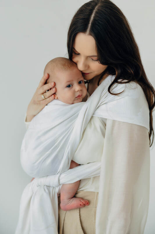 Vævet bæresele, Størrelse Størrelse 4 (XS - 3,6 m), VIRIDIFLORA  - MILKY WAY #babywearing