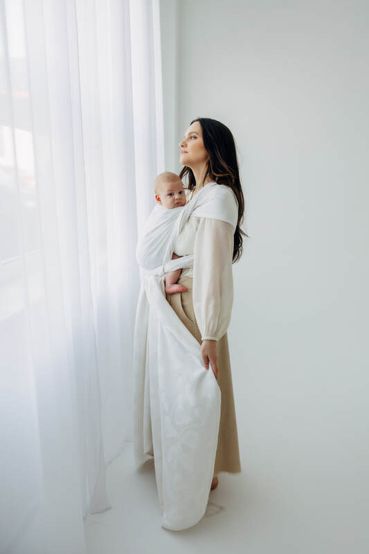 Vævet bæresele, Størrelse Størrelse 4 (XS - 3,6 m), VIRIDIFLORA  - MILKY WAY #babywearing