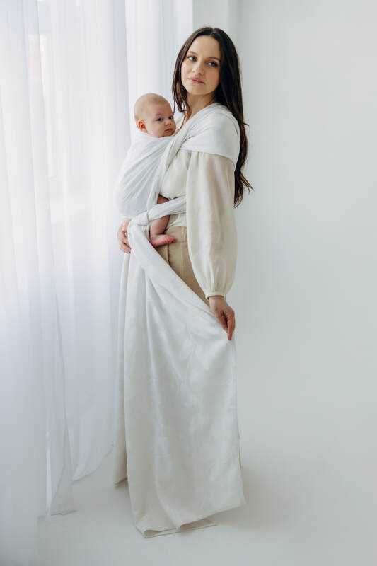 Vævet bæresele, Størrelse Størrelse 4 (XS - 3,6 m), VIRIDIFLORA  - MILKY WAY #babywearing