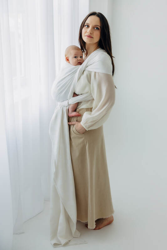 Vævet bæresele, Størrelse Størrelse 4 (XS - 3,6 m), VIRIDIFLORA  - MILKY WAY #babywearing