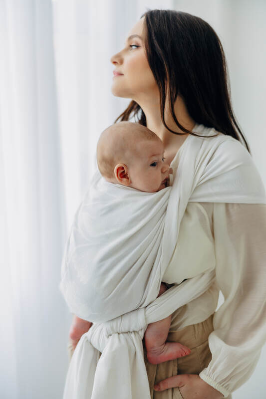 Vævet bæresele, Størrelse Størrelse 4 (XS - 3,6 m), VIRIDIFLORA  - MILKY WAY #babywearing