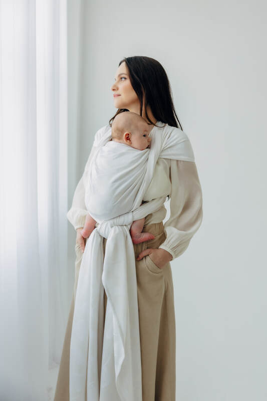 Vævet bæresele, Størrelse Størrelse 4 (XS - 3,6 m), VIRIDIFLORA  - MILKY WAY #babywearing