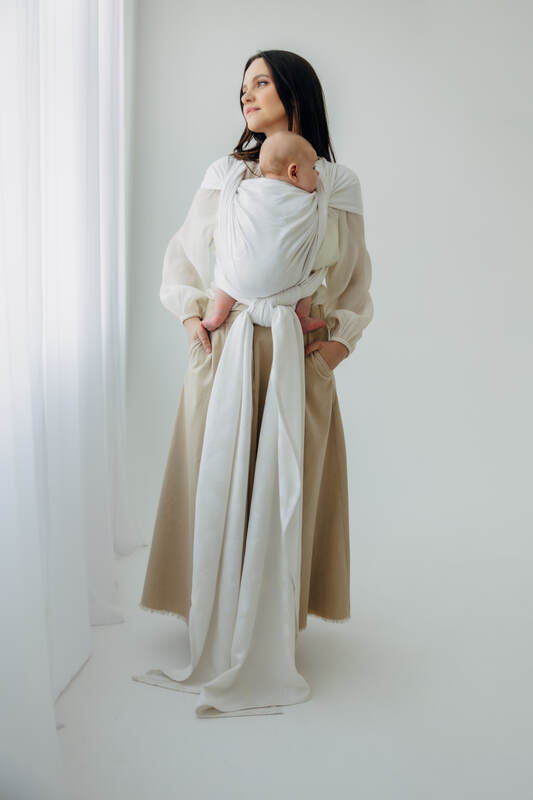 Vævet bæresele, Størrelse Størrelse 5 (S - 4,2 m), VIRIDIFLORA  - MILKY WAY #babywearing