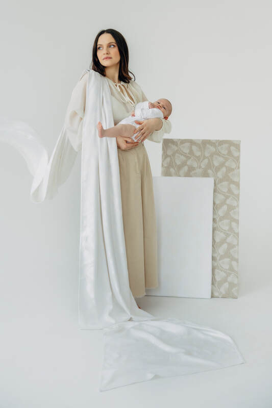 Vævet bæresele, Størrelse Størrelse 4 (XS - 3,6 m), VIRIDIFLORA  - MILKY WAY #babywearing