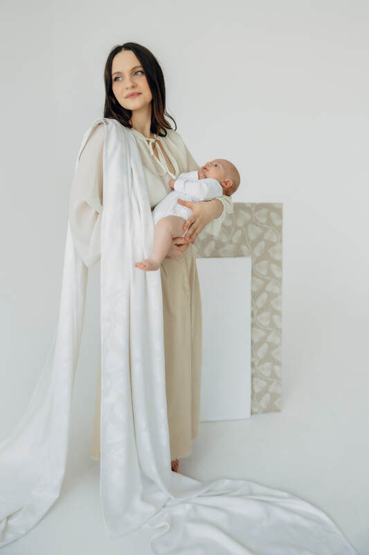 Vævet bæresele, Størrelse Størrelse 4 (XS - 3,6 m), VIRIDIFLORA  - MILKY WAY #babywearing