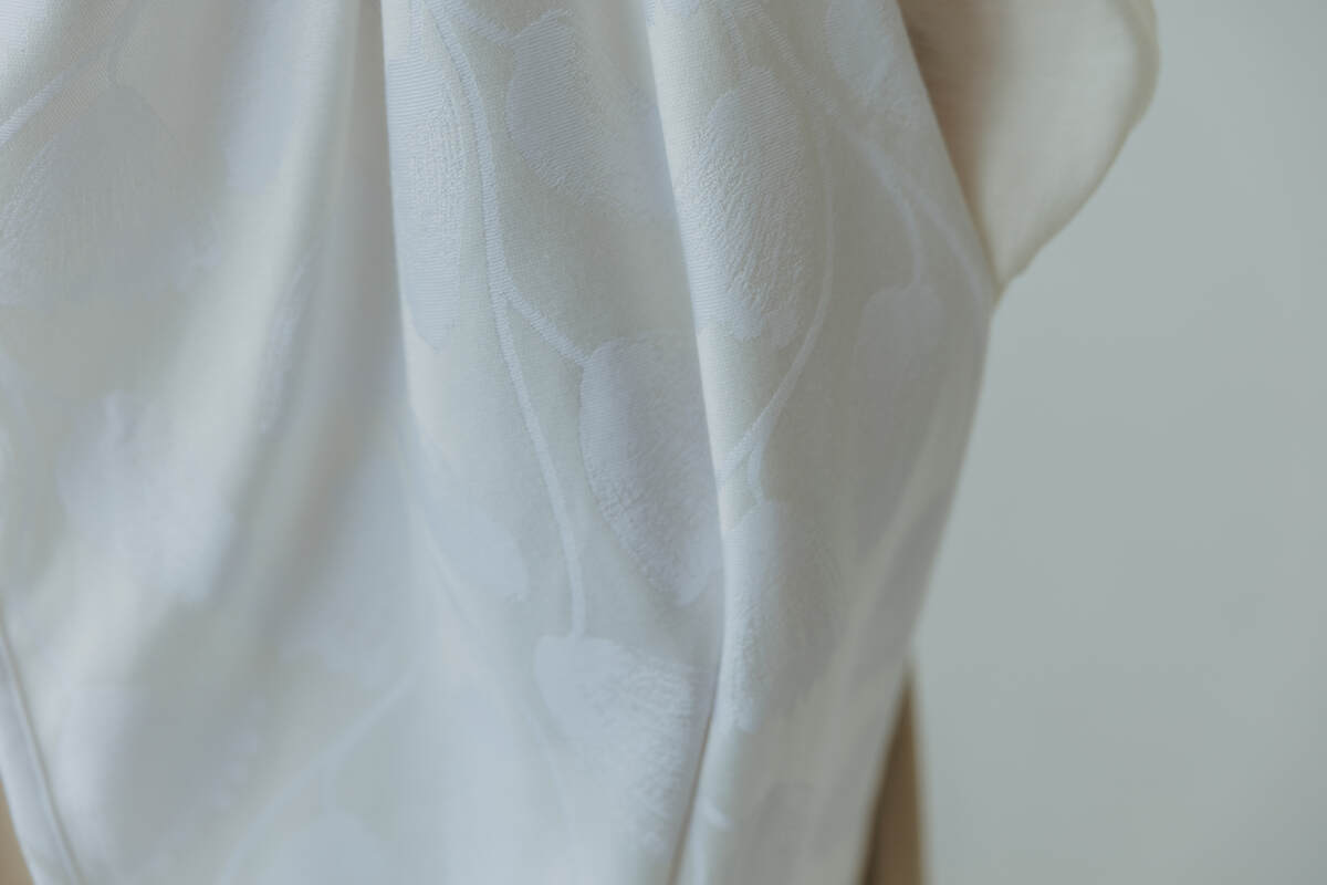 Żakardowa chusta kółkowa do noszenia dzieci, 100% wiskoza bambusowa, ramię bez zakładek - VIRIDIFLORA  - MILKY WAY - standard 1.8m #babywearing