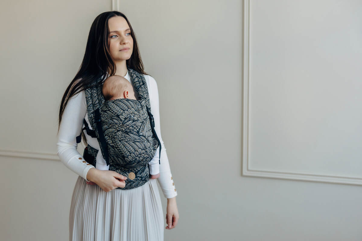 Marsupio LennyLight, misura Standard, tessitura jacquard, 100% cotone - WILD SOUL - COCOON #babywearing