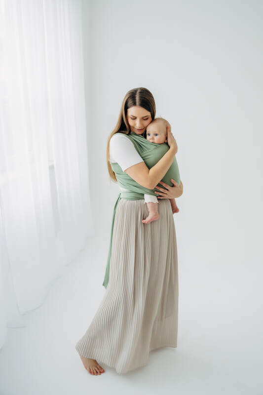 Stretchy/Elastic Baby Sling - Sage - standard size 5.0 m #babywearing