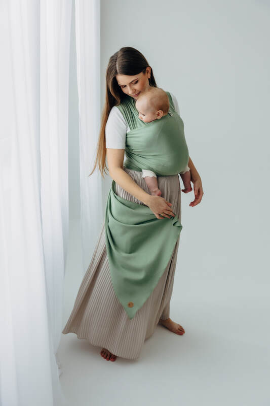 Stretchy/Elastic Baby Sling - Sage - standard size 5.0 m #babywearing