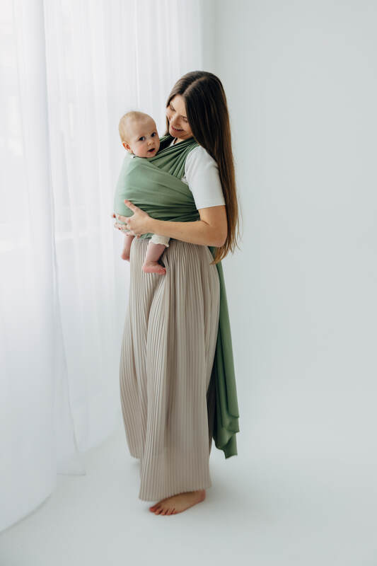 Stretchy/Elastic Baby Sling - Sage - standard size 5.0 m #babywearing
