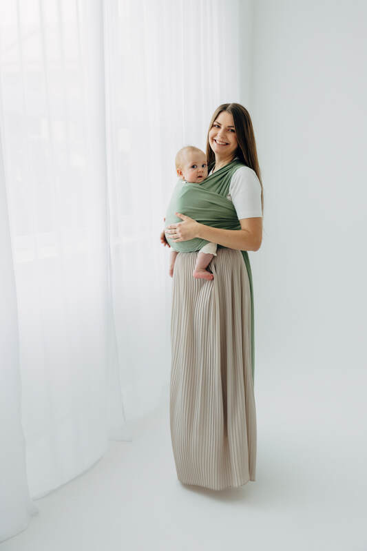 Stretchy/Elastic Baby Sling - Sage - standard size 5.0 m #babywearing