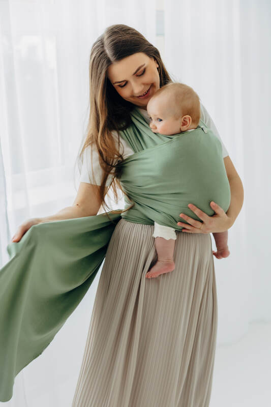 Stretchy/Elastic Baby Sling - Sage - standard size 5.0 m #babywearing