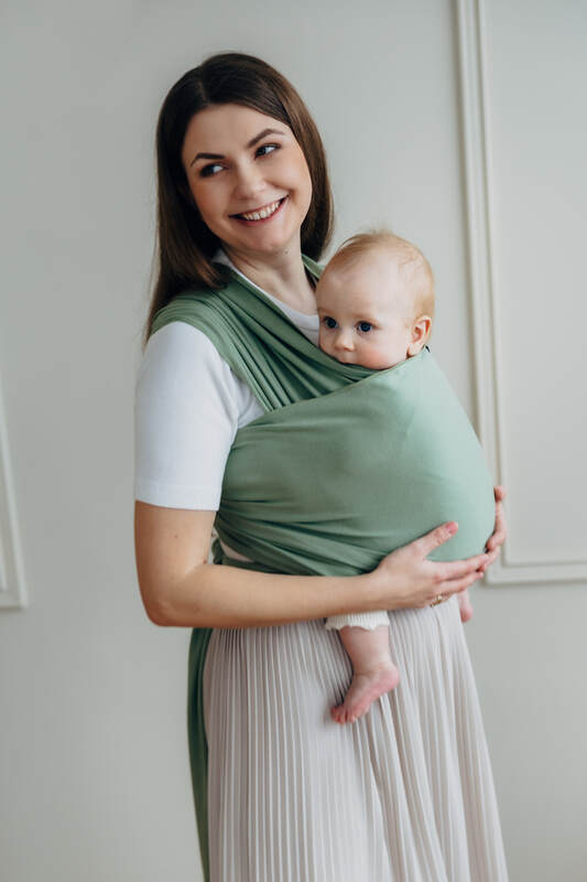 Stretchy/Elastic Baby Sling - Sage - standard size 5.0 m #babywearing