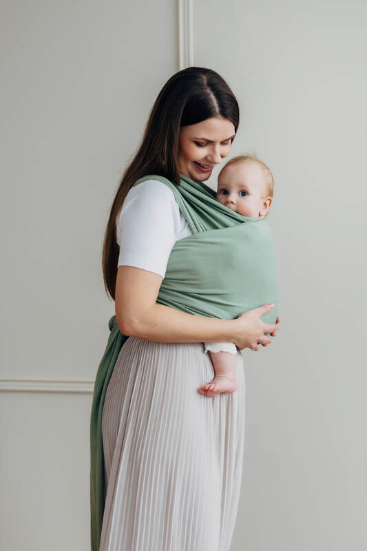 Stretchy/Elastic Baby Sling - Sage - standard size 5.0 m #babywearing