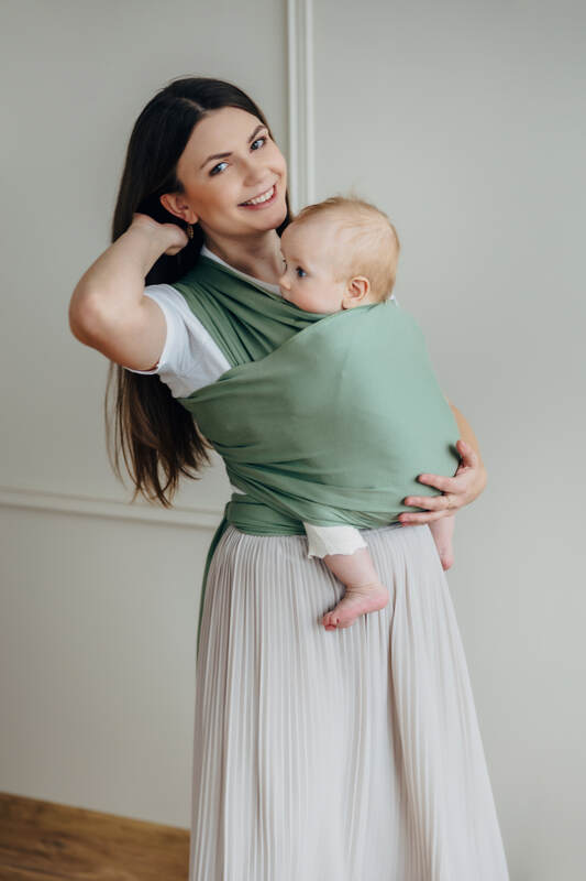 Stretchy/Elastic Baby Sling - Sage - standard size 5.0 m #babywearing