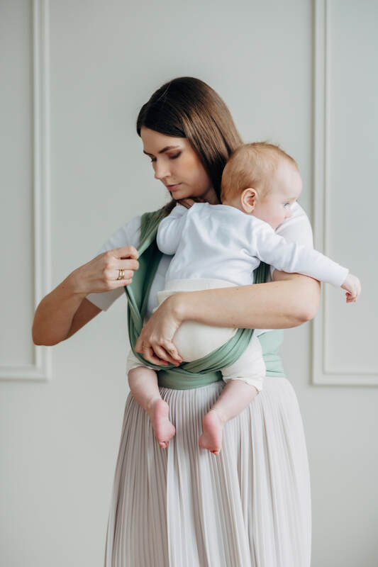 Stretchy/Elastic Baby Sling - Sage - standard size 5.0 m #babywearing