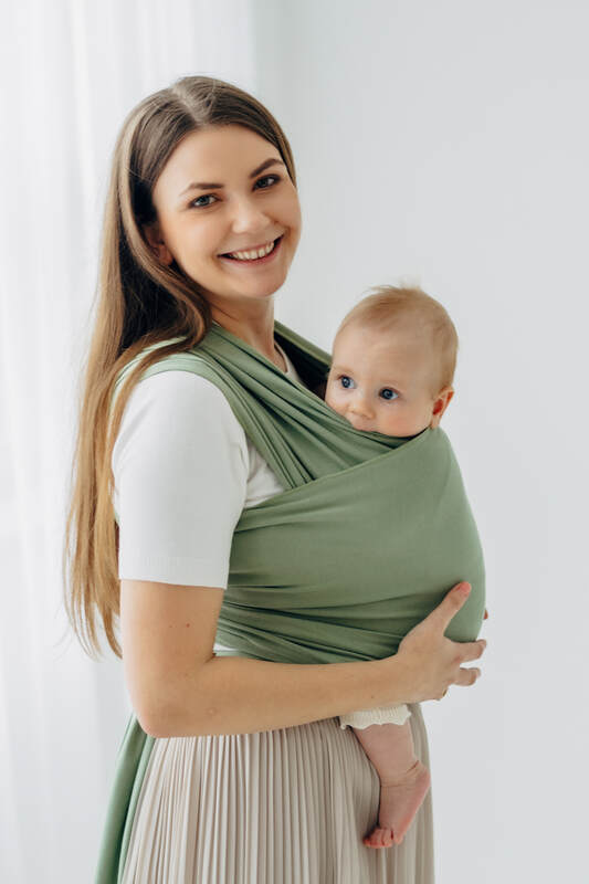Stretchy/Elastic Baby Sling - Sage - standard size 5.0 m #babywearing