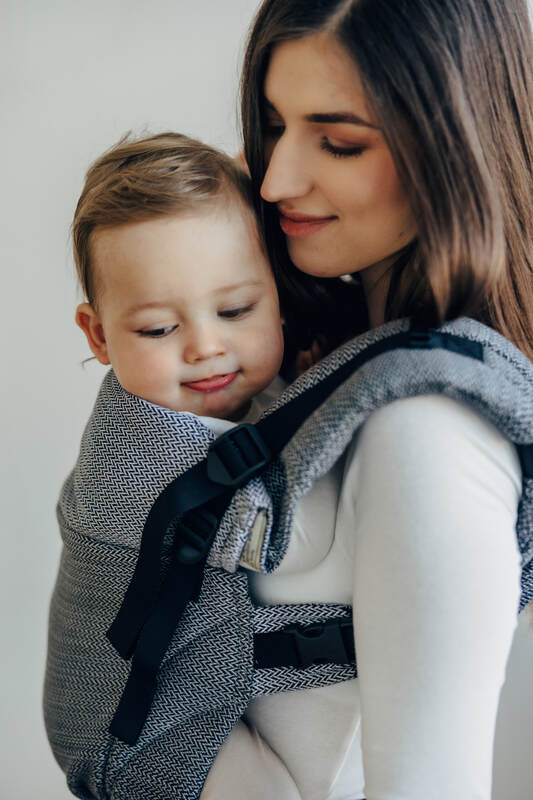 LennyUpGrade PRO - ρυθμιζόμενο μάρσιπο, Μέγεθος Κανονικό, LITTLE HERRINGBONE - OMBRE GREY  #babywearing