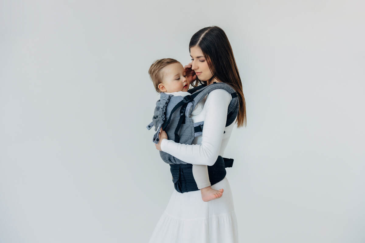 LennyUpGrade PRO - ρυθμιζόμενο μάρσιπο, Μέγεθος Κανονικό, LITTLE HERRINGBONE - OMBRE GREY  #babywearing