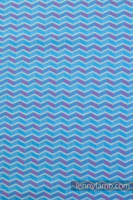 ZigZag Turquoise & Pink, jacquard weave fabric, 100% cotton, width 140 cm, weight 280 g/m² #babywearing