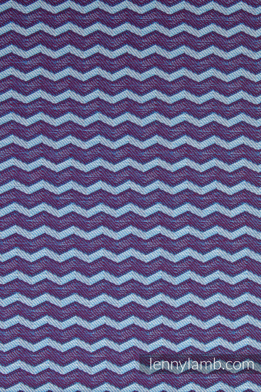 ZigZag Turquoise & Purple, jacquard weave fabric, 100% cotton, width 140 cm, weight 280 g/m² #babywearing