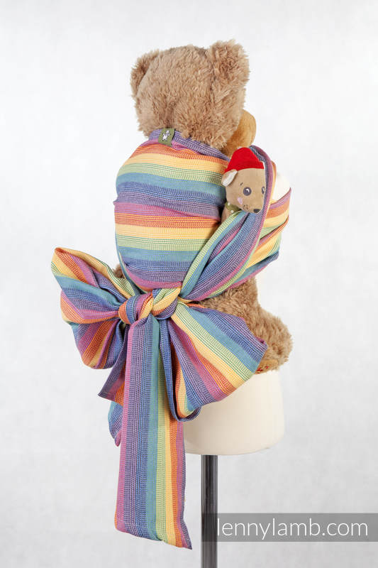 Doll Sling, Broken Twill Weave, 60% cotton 40% bamboo - SUNRISE RAINBOW #babywearing