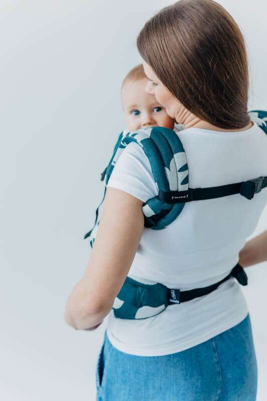 Nosidełko LennyLight z tkaniny żakardowej 100% wiskoza bambusowa, rozmiar standard - BIRDY - SKYWARD #babywearing
